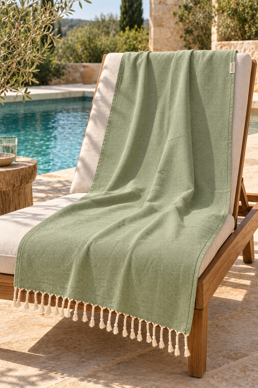 Sage Green 100% Cotton Turkish Peshtemal