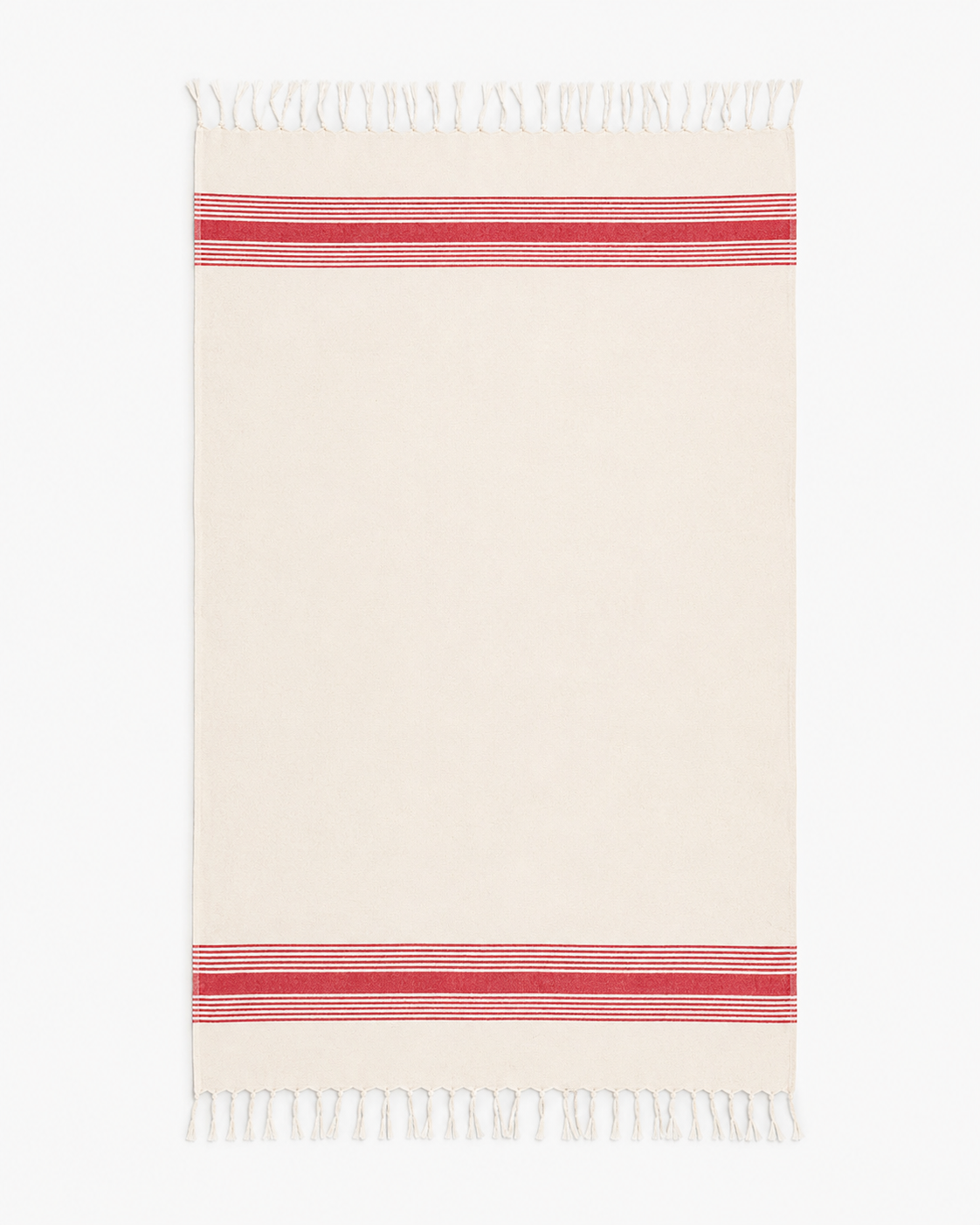 ZELISH Bamboo Cotton Peshtemal – Soft Red Stripe | 100×185 cm