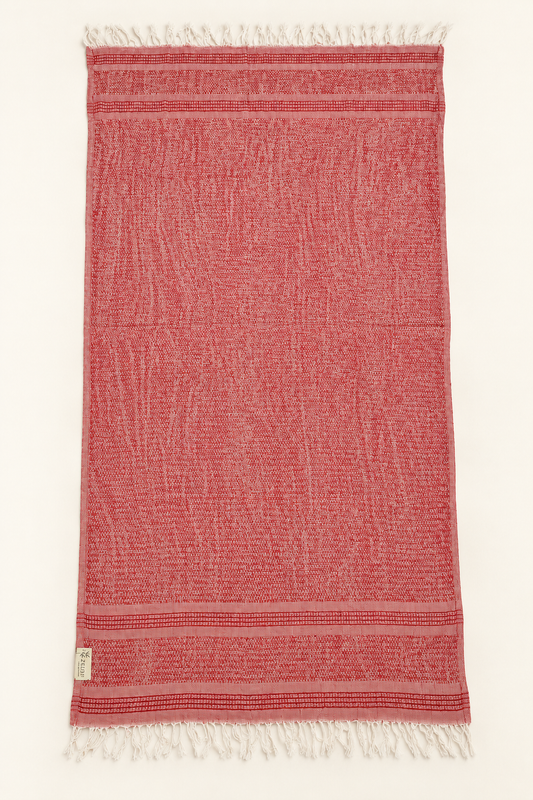 Brick Red 100% Linen Turkish Peshtemal