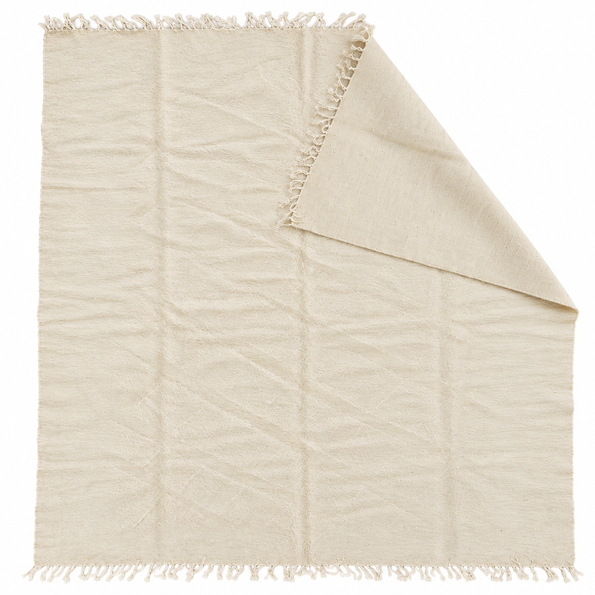 Handwoven 100% Mohair Goat Wool Blanket – Natural Cream