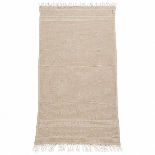 Natural Beige 100%Linen Turkısh Peshtemal