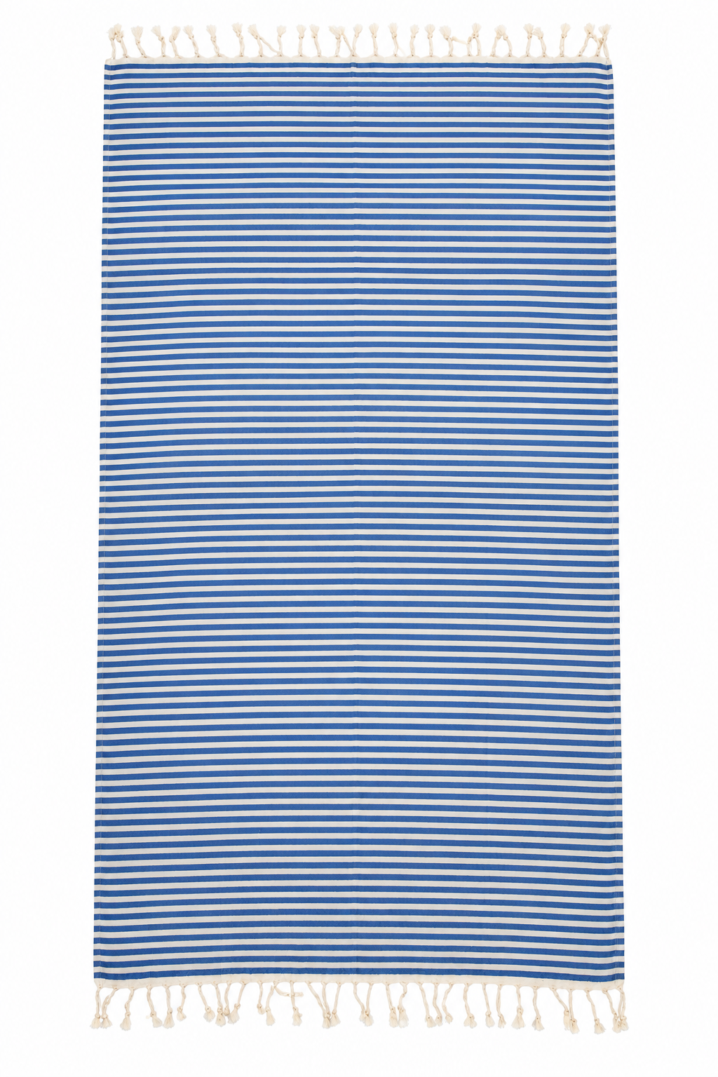 Blue & White Striped 100% Cotton Turkish Peshtemal