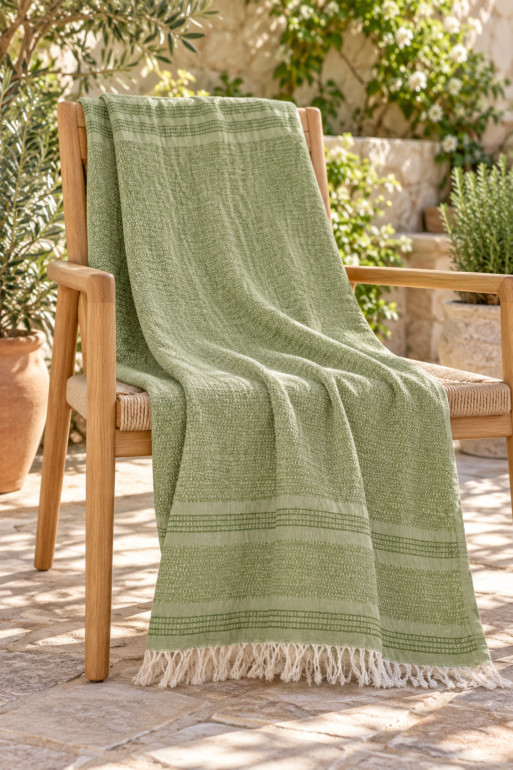 Sage Green 100% Linen Turkish Peshtemal