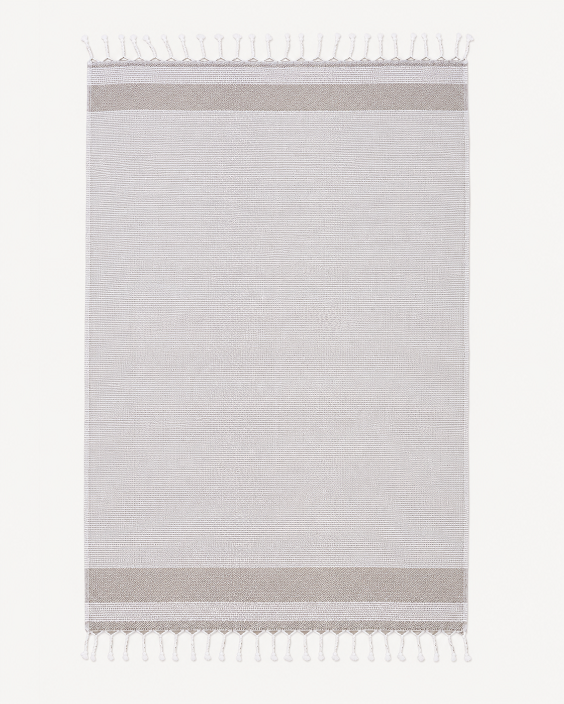 ZELISH Traditional Loom-Woven 100% Cotton Peshtemal – Soft Brown | 95×180 cm