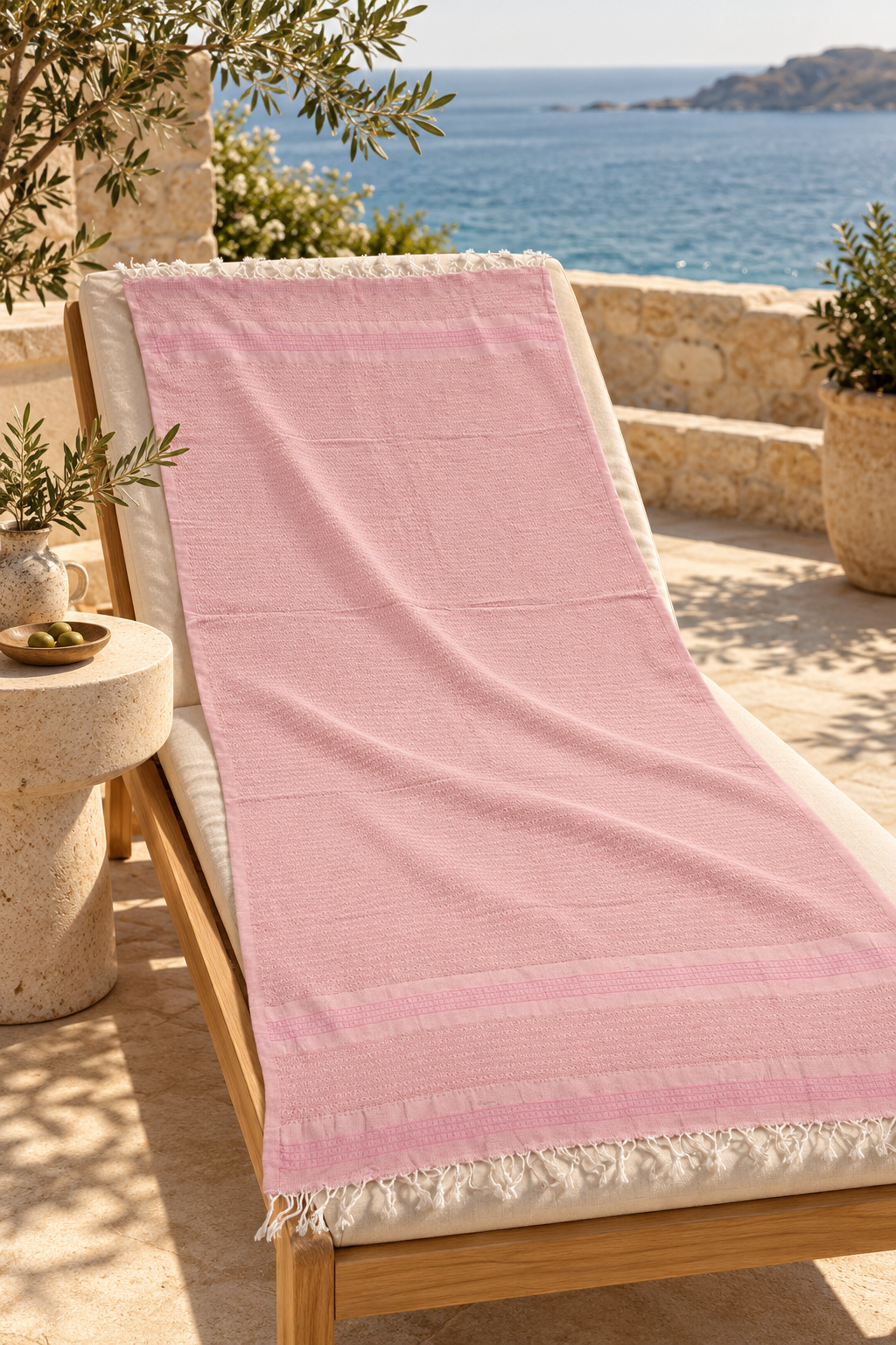 Dusty Pink 100% Linen Turkish Peshtemal