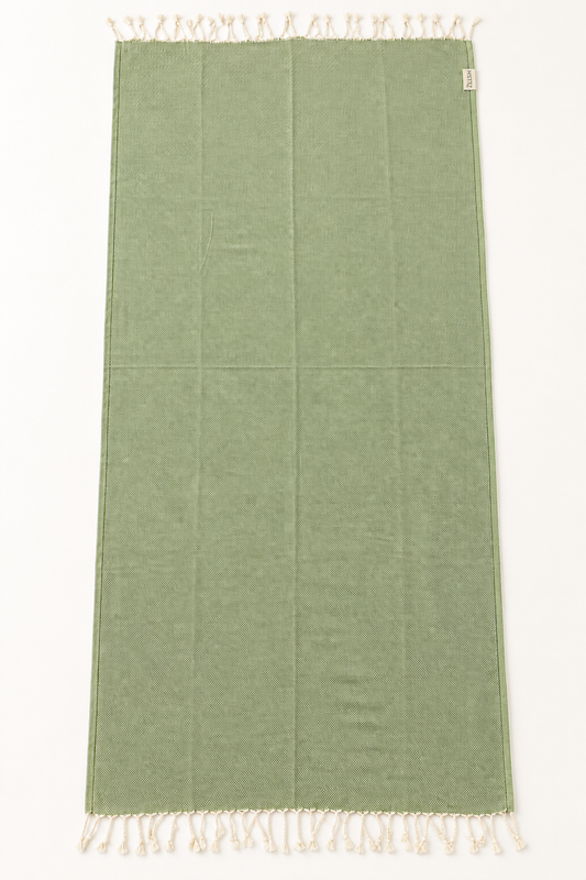 Sage Green 100% Cotton Turkish Peshtemal