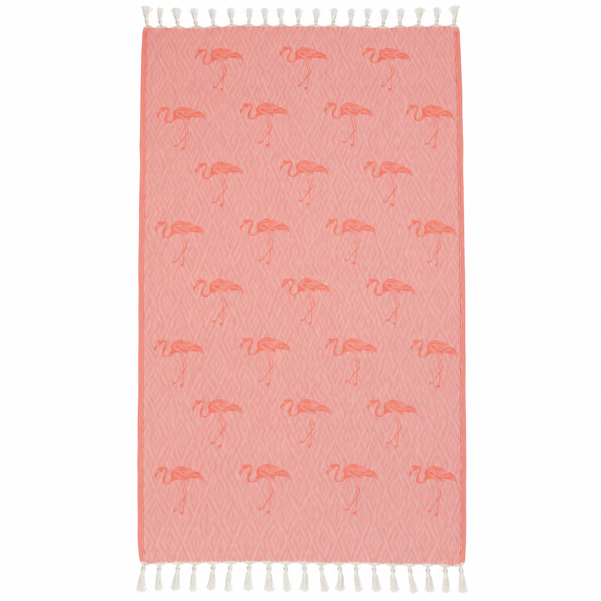 100% Cotton Flamingo Peshtemal – Coral Pink