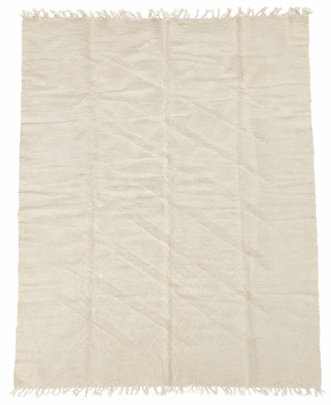 Handwoven 100% Mohair Goat Wool Blanket – Natural Cream