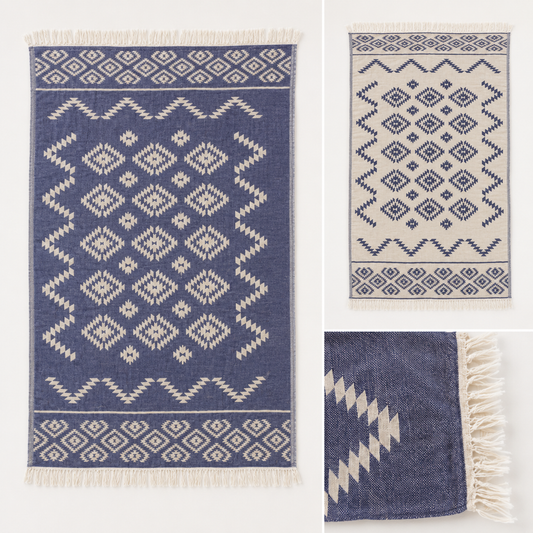 ZELISH Reversible Turkish Cotton Peshtemal Towel – Gray | 90×170 cm
