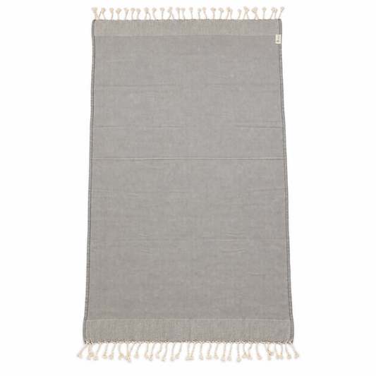 GRAY 100% COTTON TURKISH PESHTEMAL